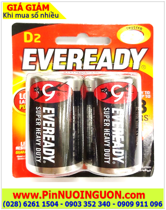 Eveready 1250-BP2; Pin đại D 1.5v Eveready 1250-BP2 R20P _Made in Singapore (Vỉ 2viên)
